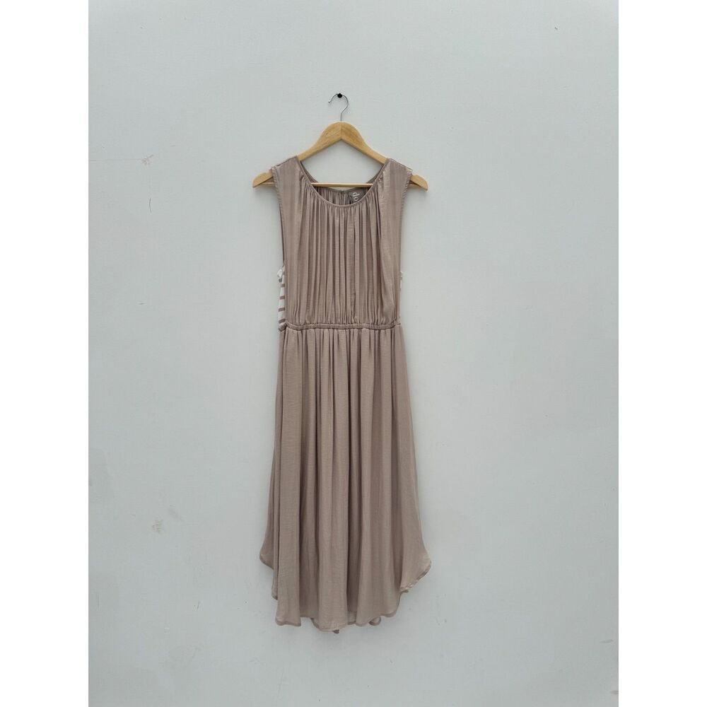 Dolan Left Coast Collection Anthropologie Tan Dress w/ Pockets Sz L